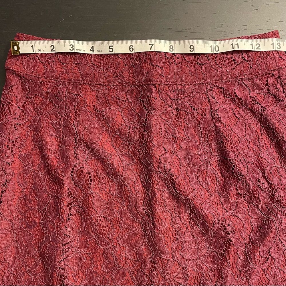 SugarLips Red Lace Mini Pencil Skirt Women’s Size S - Picture 4 of 5